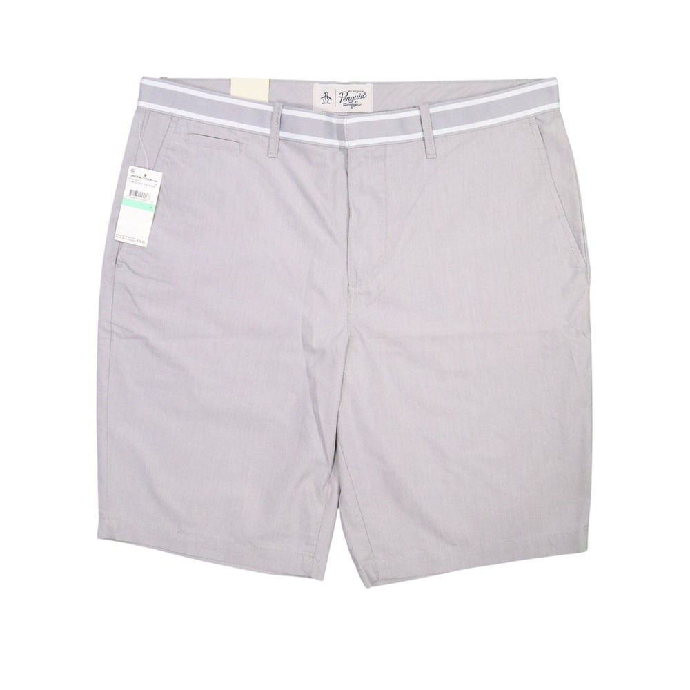 Original Penguin Slim Fit Chino Shorts Mens‎ 34 Limestone Gray NWT Penguin